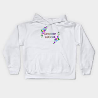 Xenogender and proud floral design Kids Hoodie